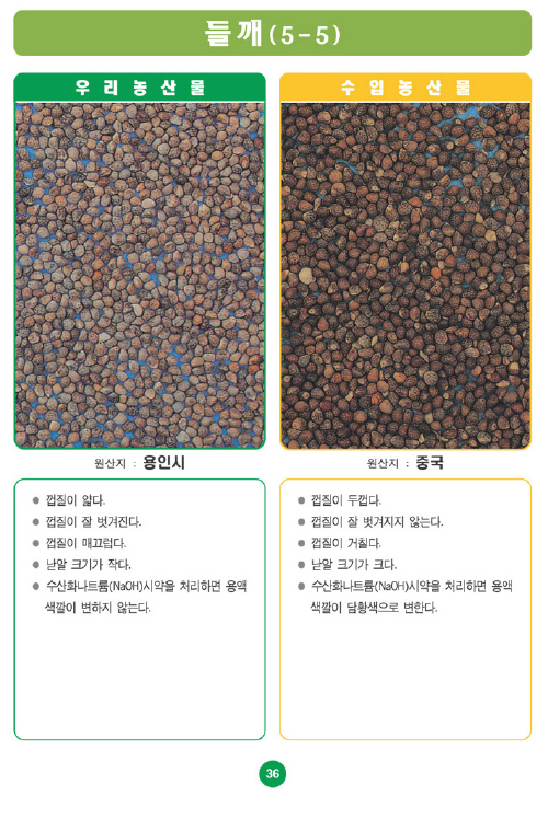 [포토소식]우리농산물 구별법 '들깨'