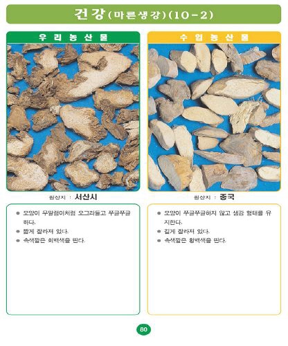 〔포토소식〕우리농산물 구별법 건강(마른 생강)!!