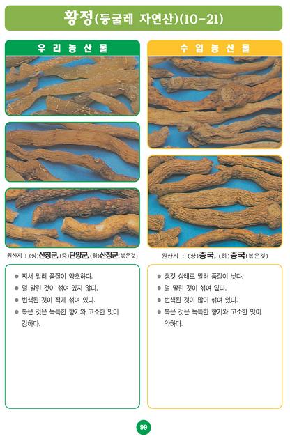 〔포토소식〕우리농산물 구별법 황정 (둥굴레 자연산)