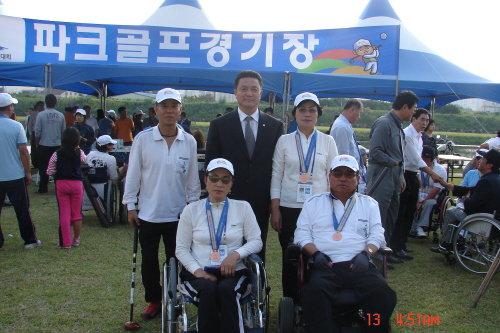 장애인 파크 골프대회서 3위한국지체장애인협회 경산시지회..