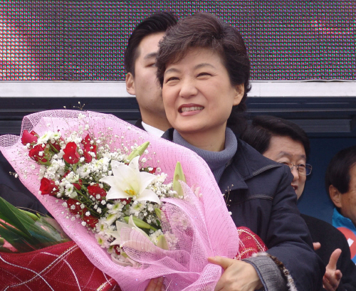 박근혜 전 대표 경산 지원 유세 “한나라당 이명박 후보..