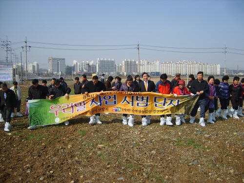 봄 정취 물씬! ‘우리 밀 밟기’ 한농연 회원들 임당들..