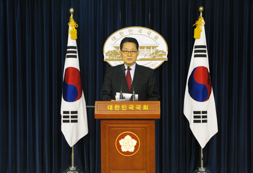 박지원 의원, 민주당 원내대표 출사표 '2012년 정권..