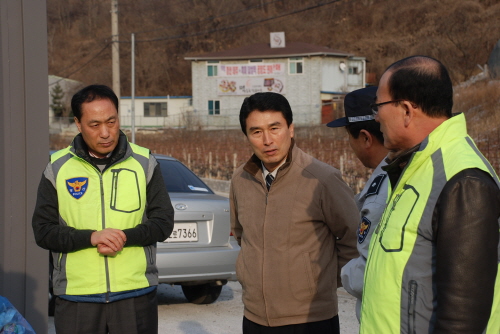 소방·경찰서장, 구제역 초소 방문 현장 근무자들에 안전..