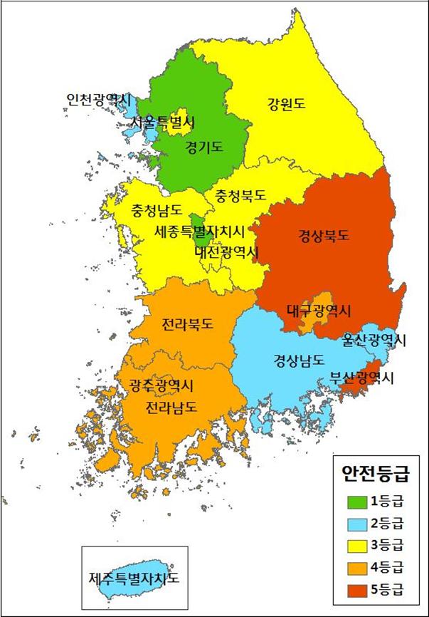 경산시, 2017년 안전지수 ‘중간 수준’