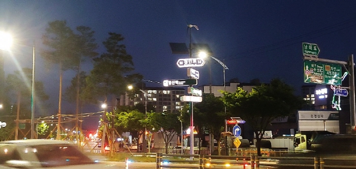 상방삼거리·봉회네거리에 ‘LED 도로명판’ 설치 