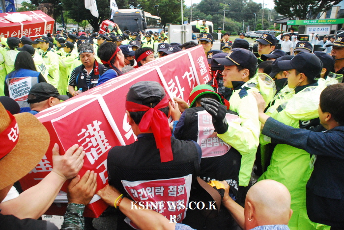 민주노총 경북본부, ‘환경지회 파업사태 해결’ 촉구