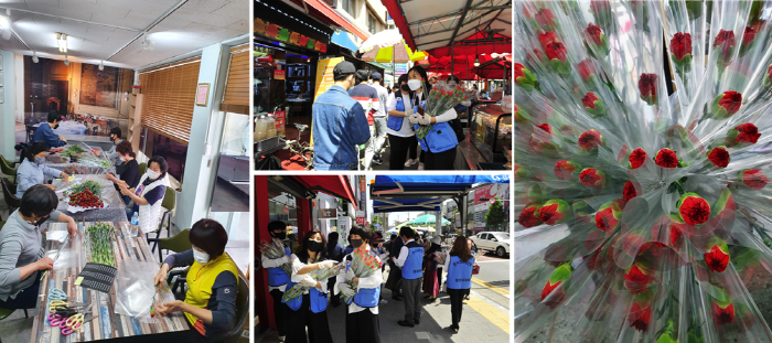 경산자총, 훈훈한 ‘카네이션 나눔’ 