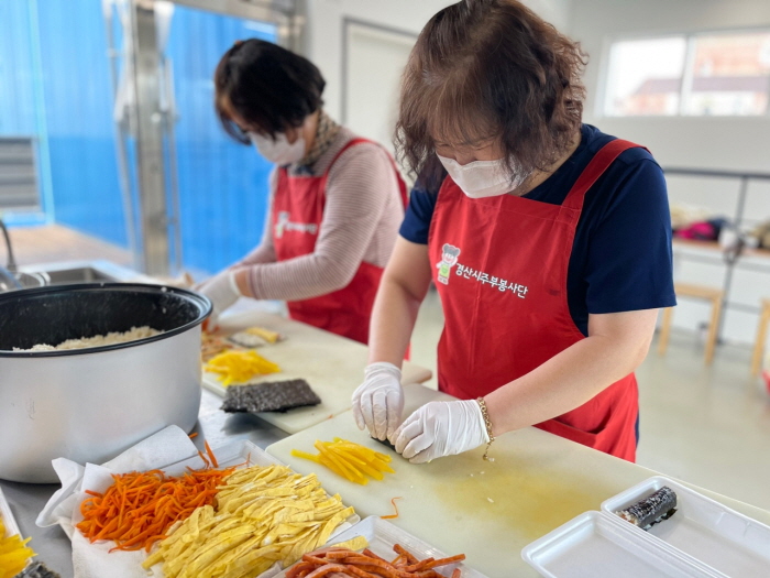 경산주부봉사단, 마지막 ‘맛있는 응원’ 