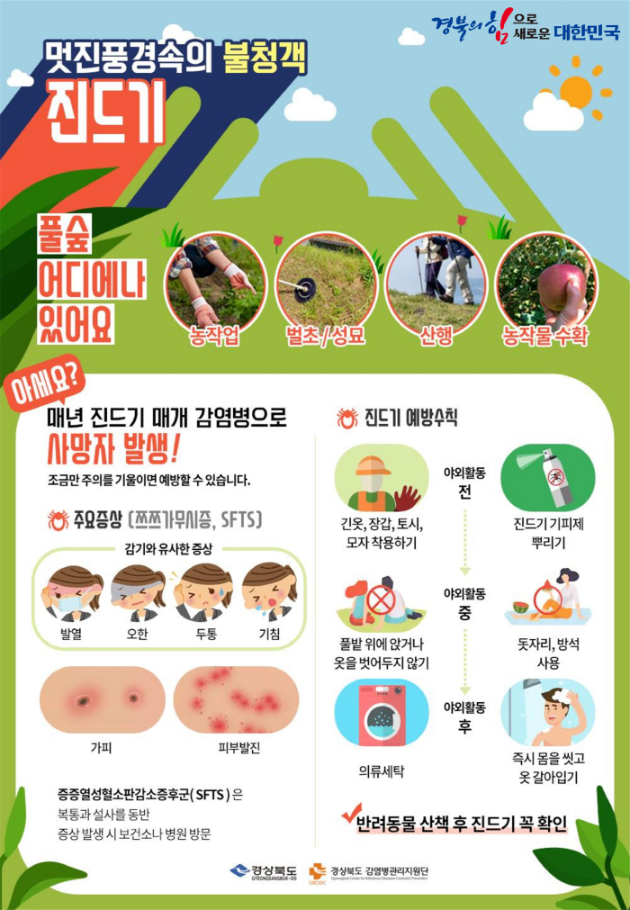 경북도, 올해 첫 중증열성혈소판감소증후군(SFTS) 환..
