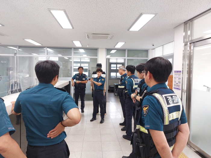 경산署, ‘테이저건 실사훈련’ 실시