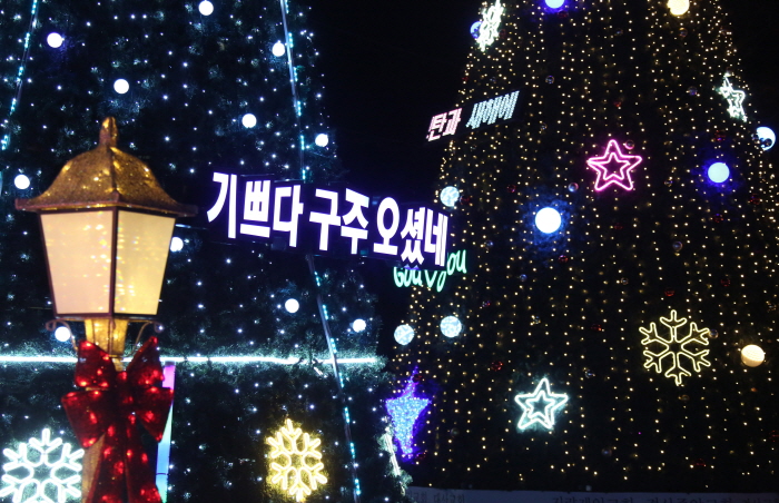 경산 미광광장에 ‘성탄트리’ 불 밝혔다!