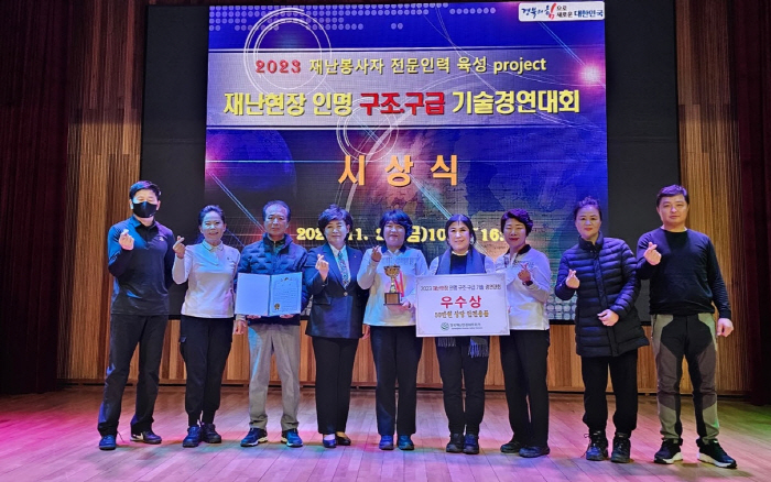 경산의용소방대, 도내 기술경연 ‘우수상’