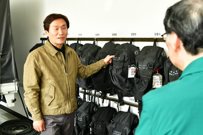 조현일 시장, 관내 산불진화대원 격려 