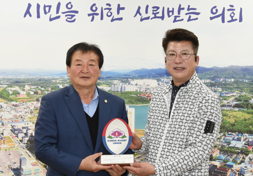 “춘계럭비리그전 개최 지원에 감사드립니다”