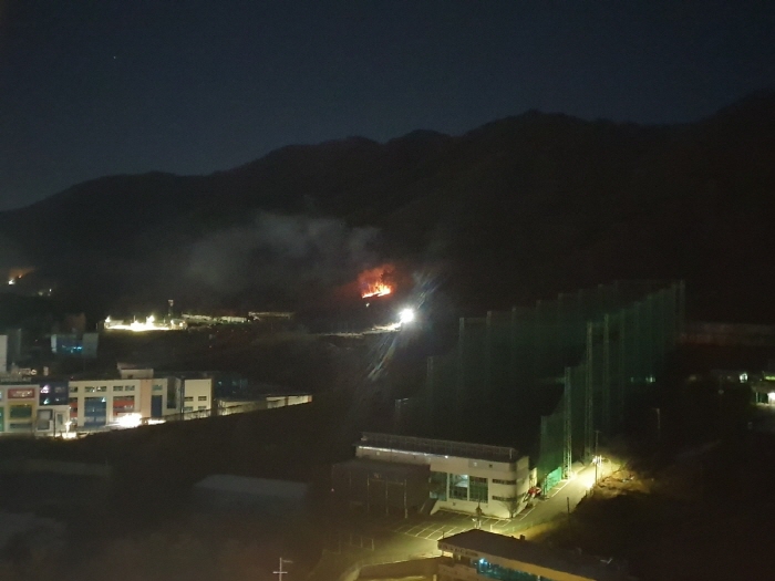 오늘 새벽 성암산에서 산불 발생